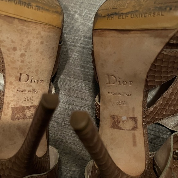 Christian Dior Python Heel Sandals with Strap Rare Vintage Find Euro 39.5 - Picture 5 of 5